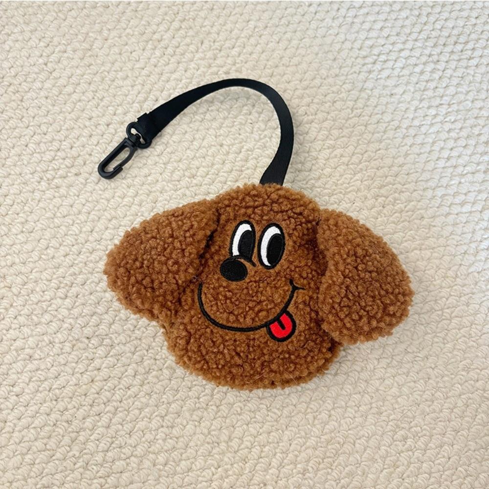 

Милый держатель для пакетов для какашек, плюшевый щенок, сумка для лакомств, портативный диспенсер для пакетов для отходов питомцев, для использования на улице D