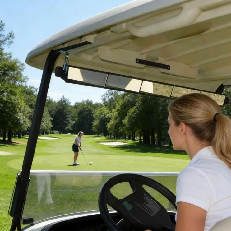 Low Reflection Adjustable Golf Cart Rear View Mirror Functions In All Conditions
