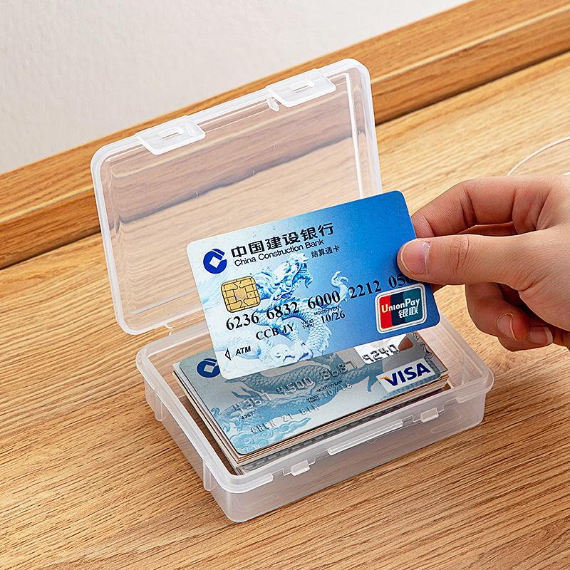 Star Card Storage Box: Transparent Dustproof Organizer for Small Cards, Albums, Badges & Desktop Items.
