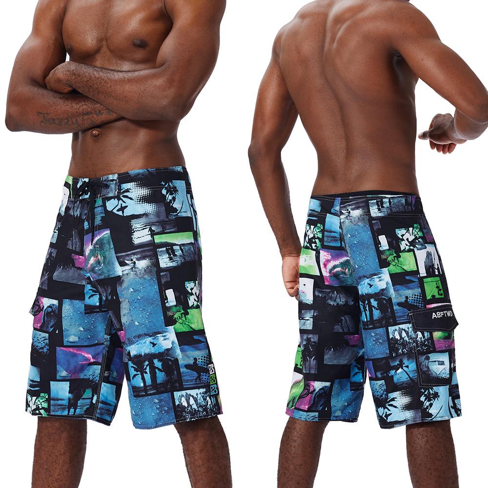 Men's 2025 Quick-Drying Camouflage Beach Shorts - Casual Surfing Five-Point Loose Fit Holiday Wear