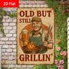 Vintage Rustic BBQ Tin Sign 8x12 Inch Retro Metal Wall Decor Patio Grill Retirement Gift For Men