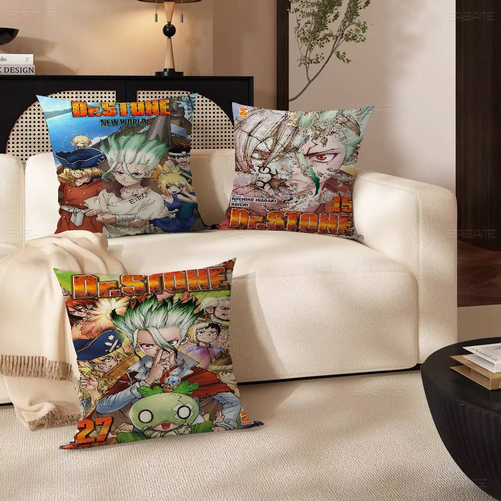 Popular D-Dr S-Stone Sci-Fi Anime Cushion Cover Decorative Pillow Sofa Home Decor Case Pillow Cases