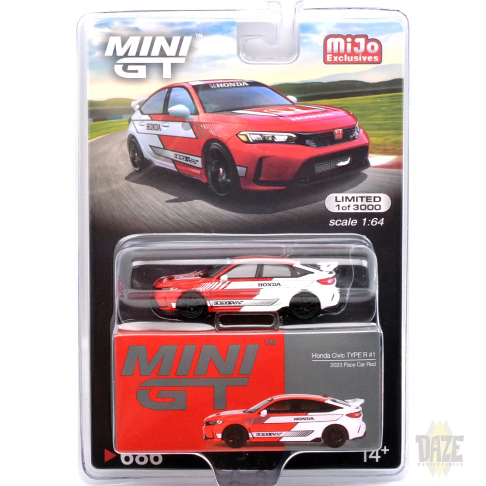 MINI GT 164 Scale USA MiJo Toys Limited Edition CIVIC TYPE R #1 2023 PACE CAR MGT00686-MJ белый