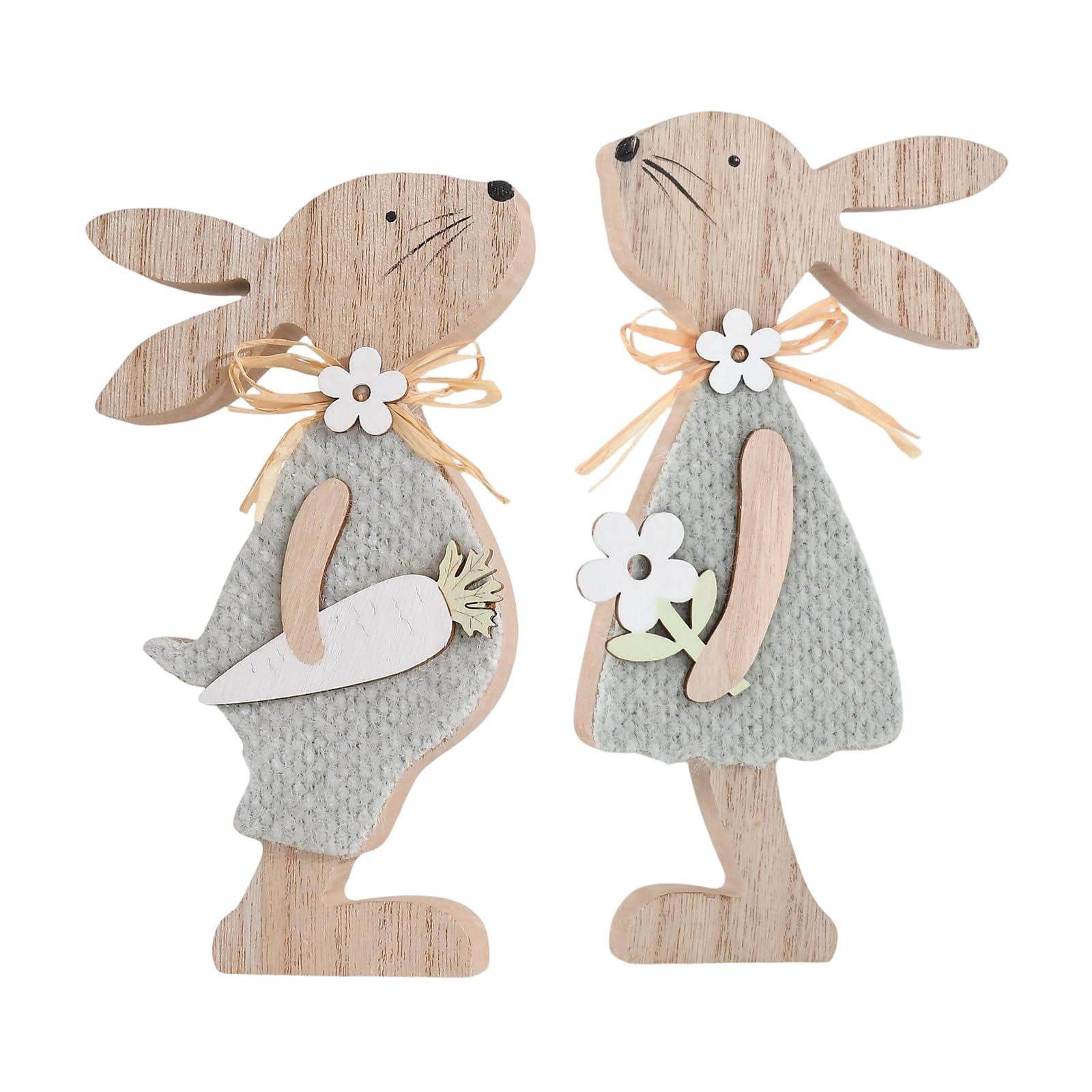 

Easter Wooden Party Bunny Decoration Ornament One Size