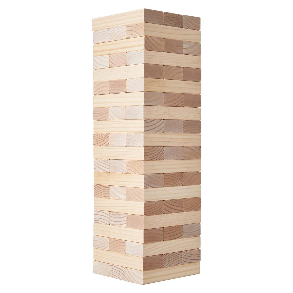 Tumbling Timber Toy 60 Blocks Giant Tumble Tower Blocks Game Pine Wood Bag
