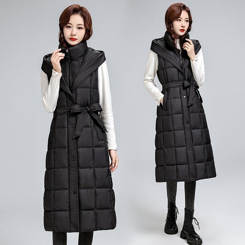 This year, down cotton-padded clothes, vests, vests, cotton-padded jackets, medium and long styles, waist and thin vest jackets, women's autumn and