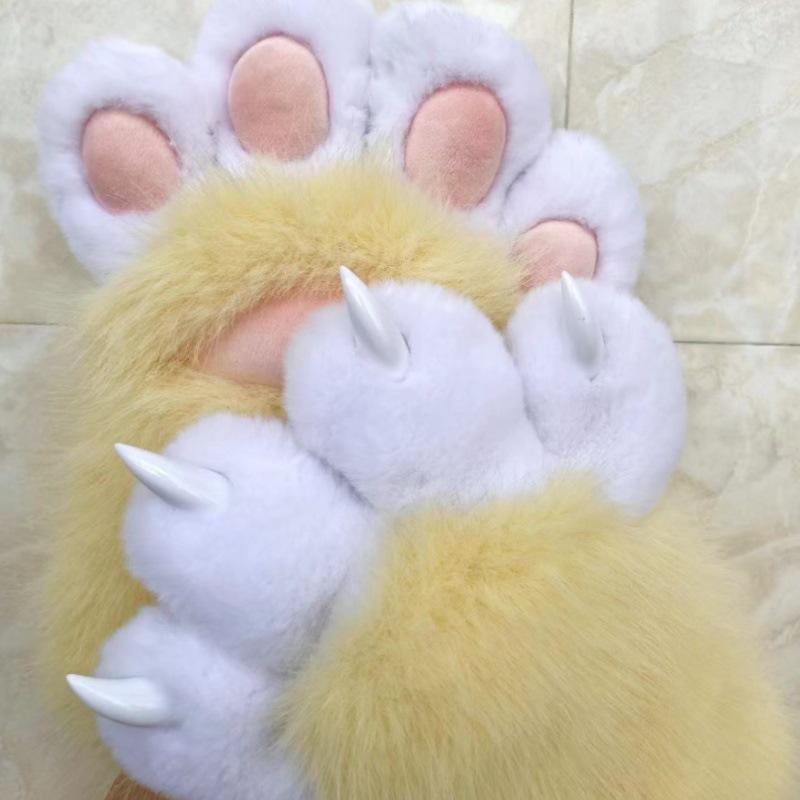 Animal claws, squeaking, furry claws with nails, gloves COS cat claws cute plush finished props