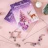 2026 Christmas Countdown Calendar Gift Box 24-Day Surprise Sparkling Kids Bracelet Jewelry DIY Set Christmas Gifts for Girls