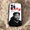Rapper 2Pac Singer Tupac Square Matte Silicone Case For Iphone17 Air 16 15 14 13 12 11 Pro Max Plus Matte Basic Cover Case