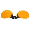 Clip On Glasses UV Protection Blue Light Blocking Rimless Glasses 180 Degree Vertical Flip Orange