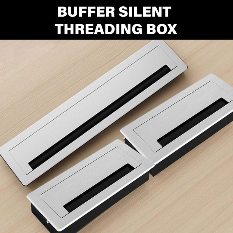 Upgrades Rechteckige Metall-Kabeldurchführungen Aluminium-Kabeldurchführungstülle Geeignet für Schreibtische, Wohnungen & Bürogebrauch