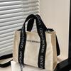 Simple and Personalized Letter Printed Handheld Canvas Bag New Style Casual Shoulder Bag