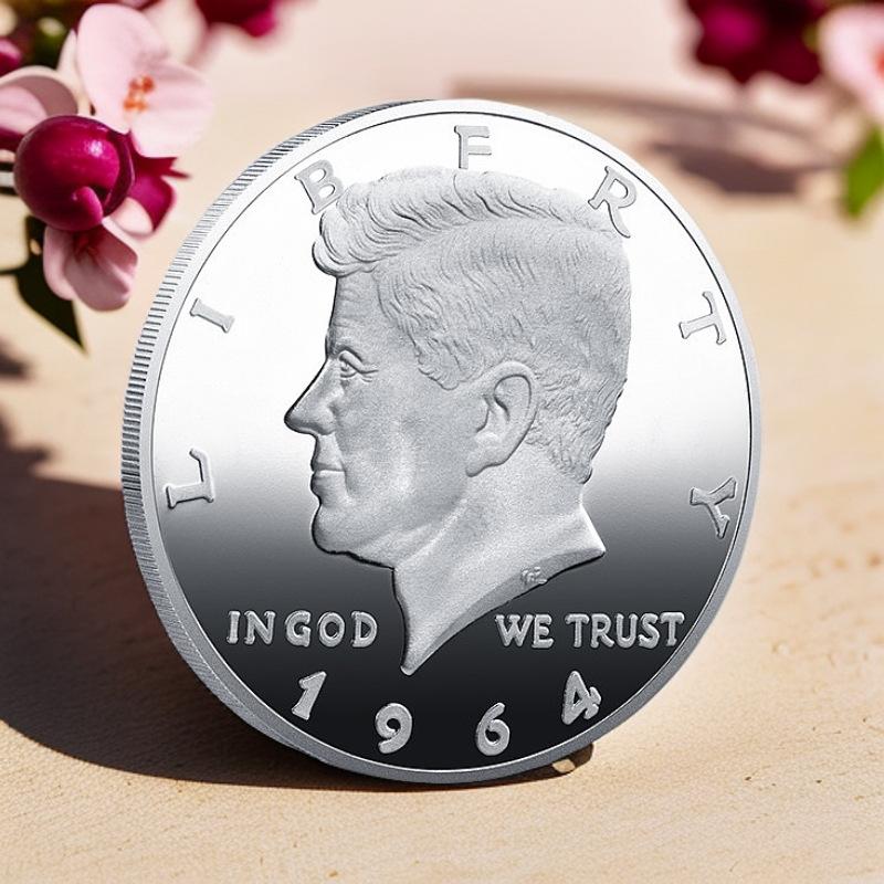 1964 Kennedy, Moneda Creativa, Medalla Conmemorativa Creativa, Libertad, Emblema de los Estados Unidos, Águila Calva, Insignia de Regalo