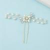 Handmade Imitation Pearl Flower Hairpin for Bridal Updo and Wedding Dress Accessory
