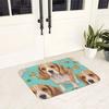 1pc Bedroom Mat Stylish Beagle Doormat Flannel Carpet for Entrance Home Decoration