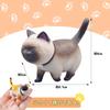 AAGWW Work Figure Cat Figure Kitten Toy Set Mini Toy Figure Cat Character Birthday Party Accessories Dark (9 Pieces)