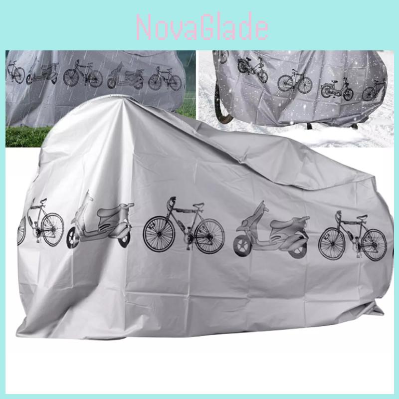Versatile Grey Bike And E-scooter Cover Offering Sun Protection And Wind Resistance