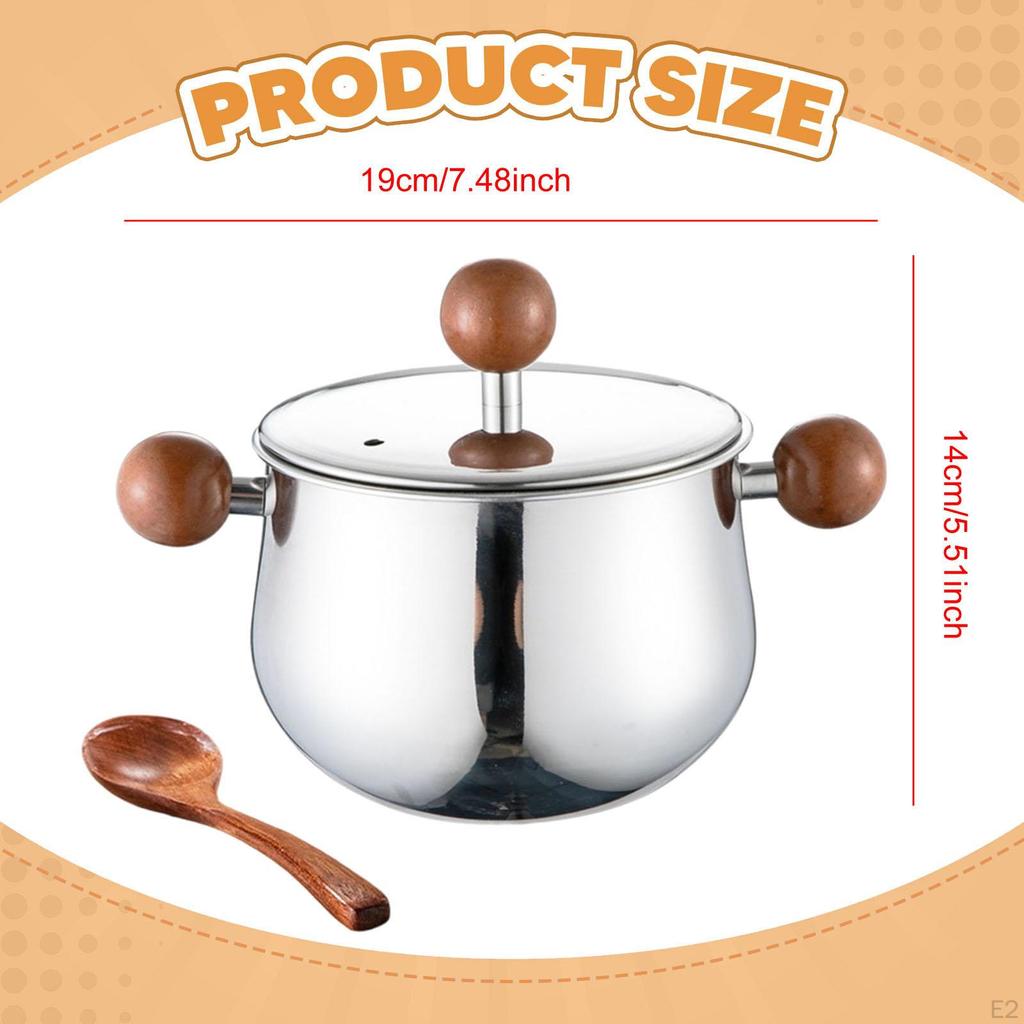 Container Oil Storage 304 Stainless Steel with Handles Household Kitchen Decor Ghee Pot