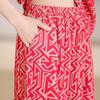 Plus Size Women Two Peice Sets Summer Loose Elegant High Waist Pant Sets Female Casual Vintage Print Oversize Suit