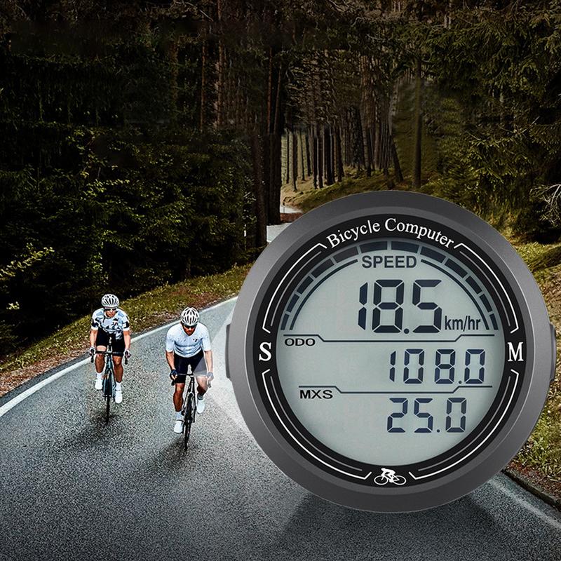 Wireless Bike Computer Wireless LCD Display Cycling Speed Tracker Water Resistant Multi-Functions Electronics GPS Units For Road