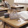 Plaid Polka Dot Lace Pencil Case Large Capacity Lace Stationery Bag Lace Pen Bag  Gift Giving
