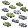 1/72 German Tiger Panther Tank DIY Assemly Puzzles Toys Kids Educational Collection Used Home Decor Put On The Desk
