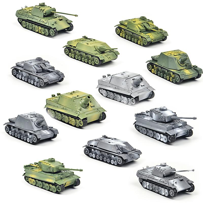 1/72 German Tiger Panther Tank DIY Assemly Puzzles Toys Kids Educational Collection Used Home Decor Put On The Desk