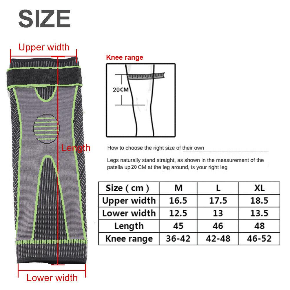 Elasticity Long Knee Protector Brace Leg Sleeve Neoprene Compression Support Non-Slip Sports Kneepads