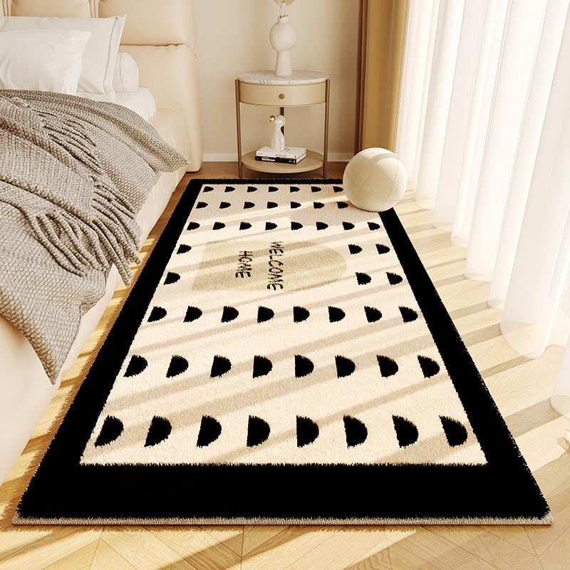 Simple Cream Style Faux Cashmere Living Room Fluffy Rugs Home Decor Bedroom Cloakroom Bedside Non-Slip Rugs