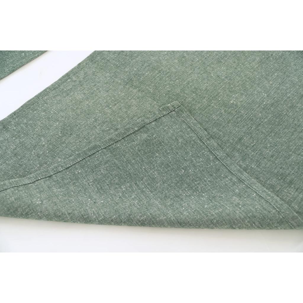 narumikk Noren Shardamu Cotton Blend Material Plain Made in India Noren Noren with Center Crack Approximately Width 85cm x Length 150cm Green (Size