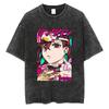 Anime Dandadan Ayase Momo Okarun Graphic T Shirt Men Women Manga Tshirt Washed Cotton Tee Harajuku Male Vintage Casual Tshirt