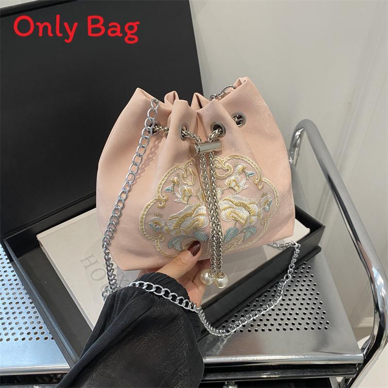 Modern Chinese Water Bucket Bag For Women With Pu Material Chain Crossbody For Casual Outings