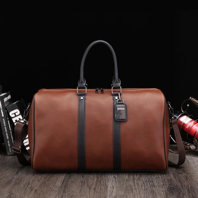 Stylish Retro Casual PU Large Capacity Travel Duffel Bag Short Distance Lightweight Men Boarding Travel Bag