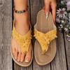 Fashion 2024 New Women Lightweight Floral Retro Flip Flops Summer Fashion Non Slip Slippers Outdoor Beach Casual Shoes Slides Women