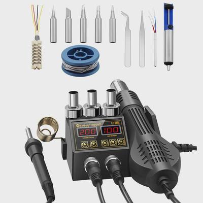 Dual Digital 2-in-1 Electric Soldering & Desoldering Station with Temperature Control (110V/220V, 700W)