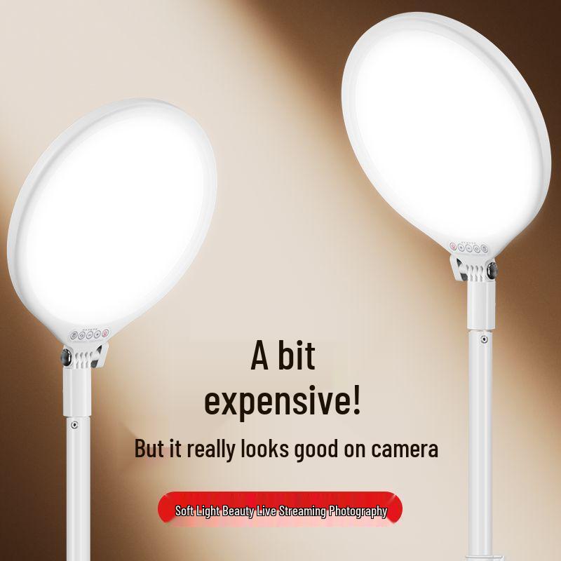LED Shadowless Desktop Beauty Light: Full Screen Round Flat Panel for Indoor Photography