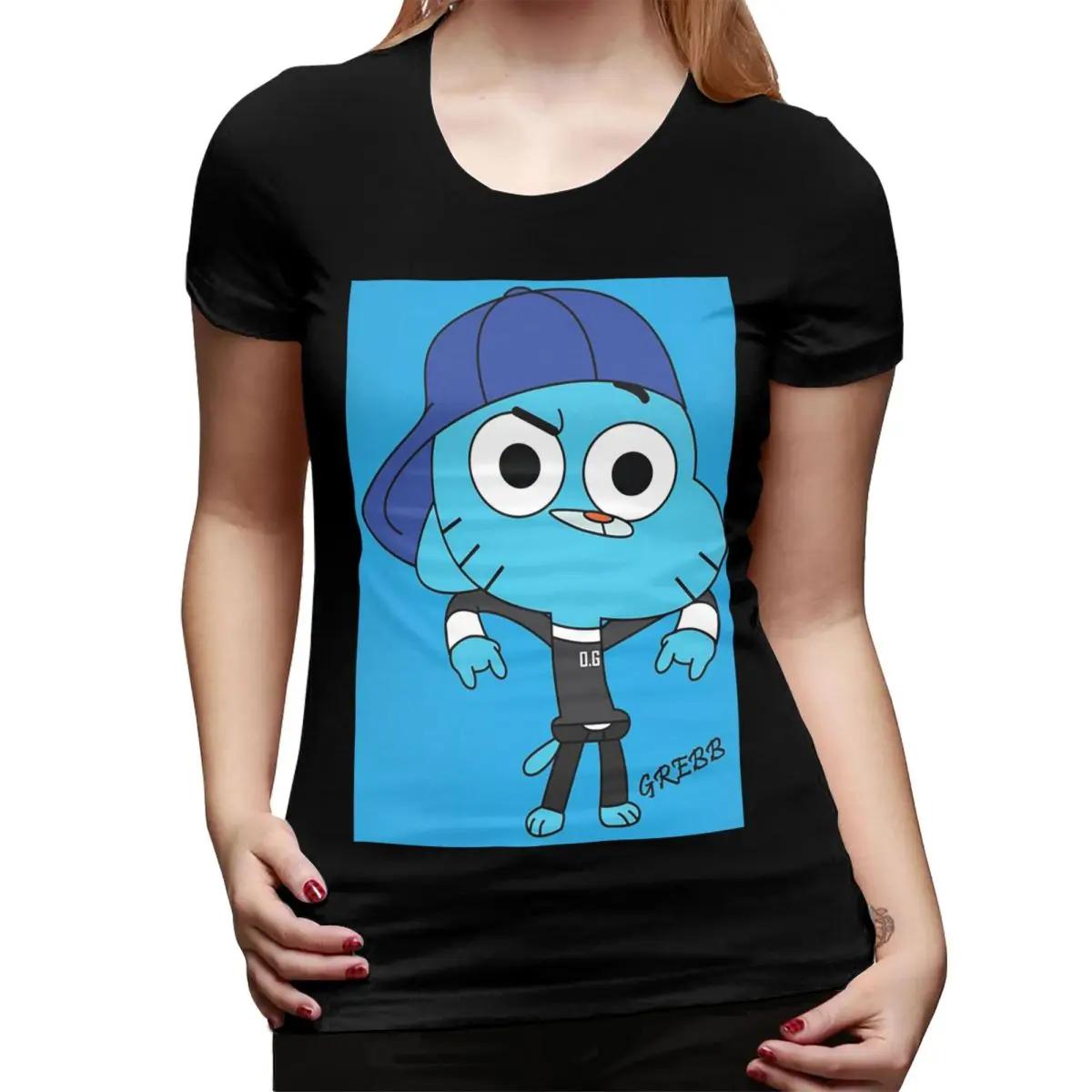 

Gumball Watterson The Amazing World Of Gumball Anime TShirt for Women Streetwear T Shirts Womens Tees Short Clothes Tops 4XL