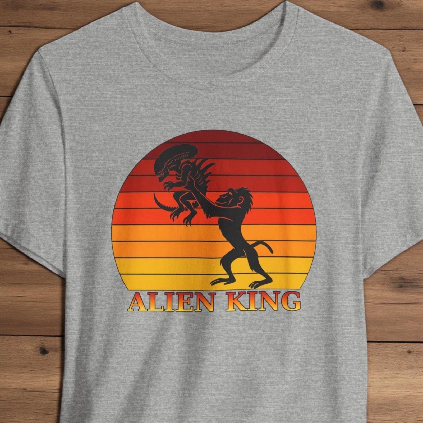 

Alien King Unisex Jersey Tee, Funny Aliens Lion King Mashup Shirt 2XL
