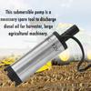 Dual Voltage Electric Oil and Water Submersible Pump - 12V/24V Diesel Transfer Pump