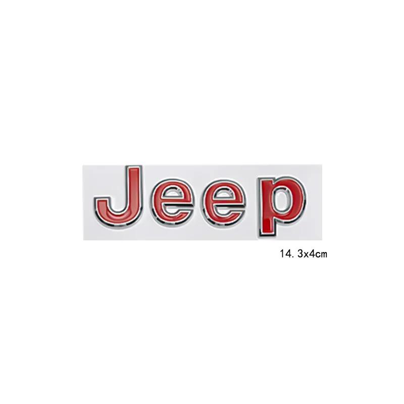 14.3x4cm Car Side Body Badge Trunk Sticker forJEEP Logo Wrangler Grand Cherokee Compass Renegade Patriot Rubicon Liberty JK XJ
