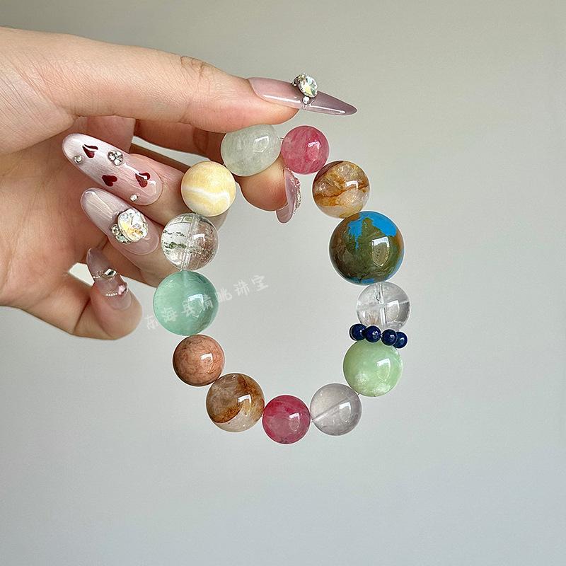 Women's Original Design Natural Crystal Agate Beaded Bracelet