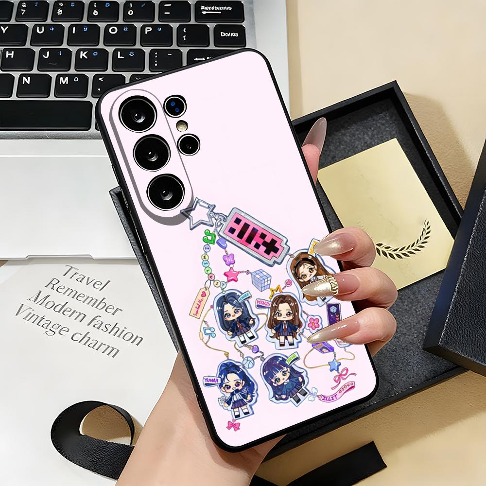 KPOP I-ILLIT Phone Case For Samsung S26 S25 S24 FE S23 S22 S21 Plus S20 Ultra Note20Ultra Black Soft Shell
