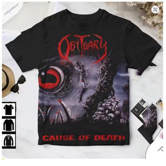 Футболка для взрослых с логотипом дэт-метал группы Obituary Размеры S 4XL VA534 XXL