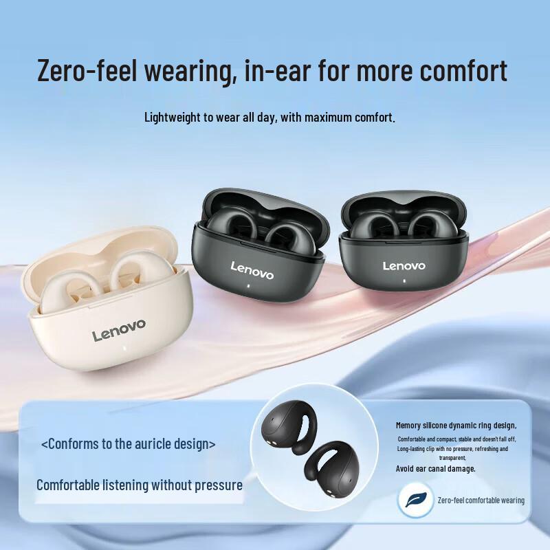 

Lenovo TC3403 Wireless Ear-Clip Bluetooth Earbuds