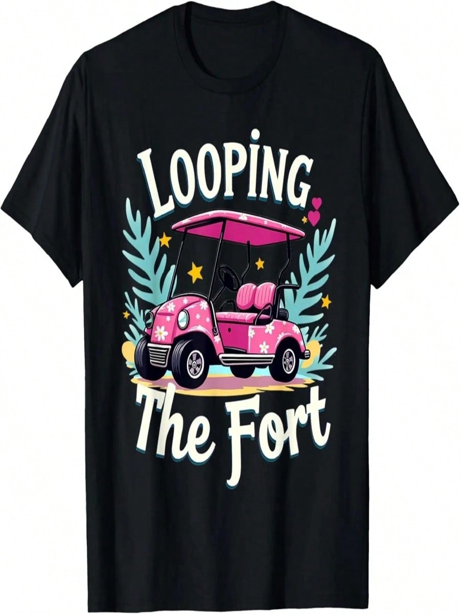 The Fort Golf Cart Camping Looping Vacation T-Shirt S разноцветный