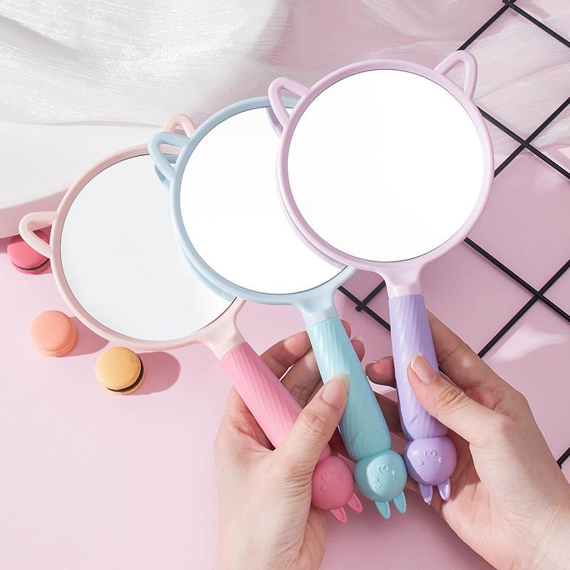 Pocket Demon Soft Cute Silicone Handle Mirror Girl Home Cute Handheld Mirror Portable High-definition Makeup Mirror