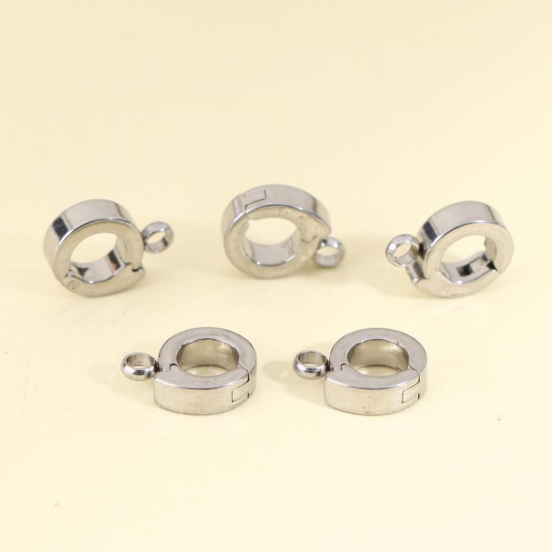 1/5 Stück Edelstahl Halskettenverschluss Runde Verbindungs Schnalle Für DIY Ohrring Armband Anhänger Haken Schmuckherstellung Zubehör