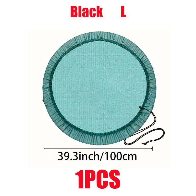 Mesh Cover Rain Barrel Netting Screen Rainwater Tank Lid with Drawstring Water Collection Bucket Cover Anti-fall Leaves Filter