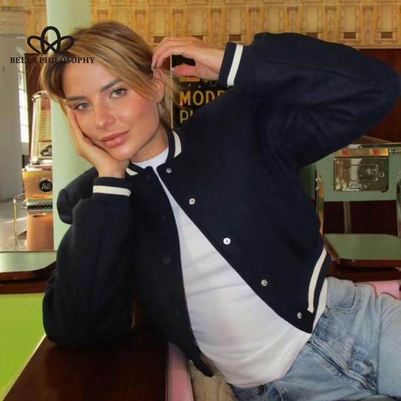 Spring New Women's Baseball Suit Jacket Stand Collar Women Fashion Casual Cool Coat for Woman