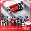 For VW New 4Pcs Car Valve Caps Wheel Tires Air Tyre Stem Protective Cover For Volkswagen Golf Jetta Tiguan Touran TSI TDI R32